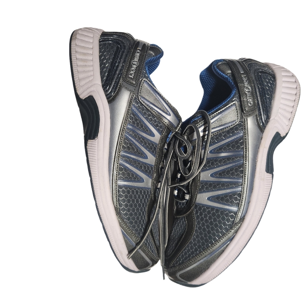 Orthofeet 672 Biofit Shoes, Men's 11 2E Wide, Grey and Blue - Picture 3 of 10